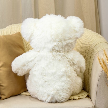 Soft toy "Bear" I love you, 60 cm, white color-5