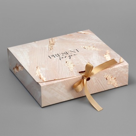 Gift folding box, packaging, "Present", 20 x 18 x 5 cm-1