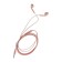 R-2 headphones, wired, inserts, microphone, 1 m, jack 3.5 mm, red
