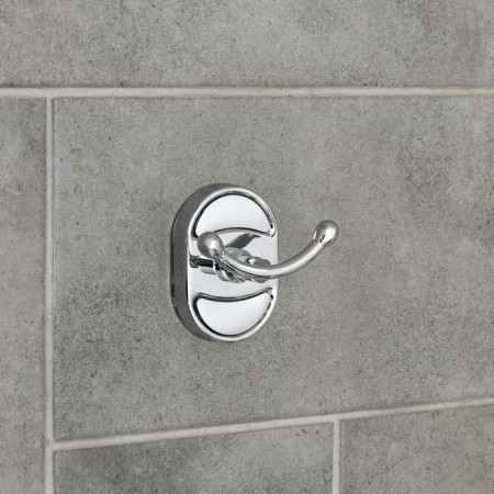Nast-wall hook, double accoona a11201-2, color chromium