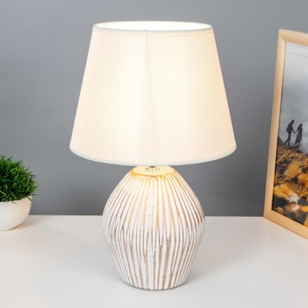 Table lamp 16615/1gy E14 40W white 22x22x35 cm Risalux 6258676-1