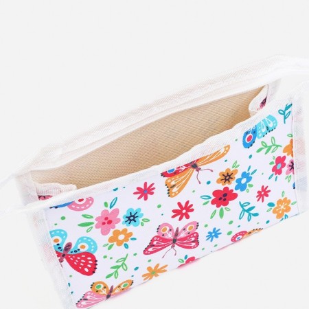 Cosmetic bag with lightning, white color-2