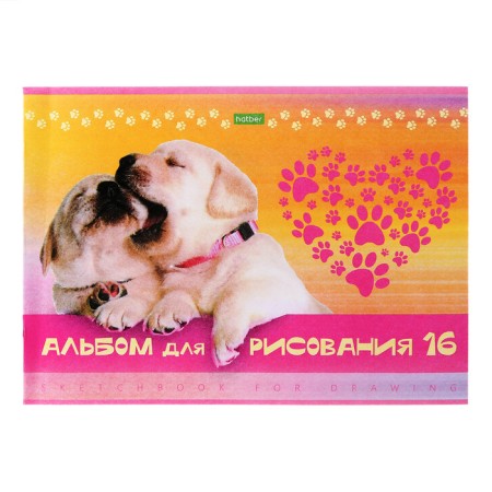 Album for drawing A4, 16 sheets "Assorted", cover offset paper, block 100 g/m2, mix-4