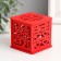 Casket Wood "Heart" red 6.5x6.5x6.5 cm