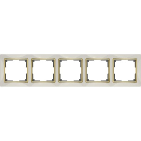 Frame for 5 posts WL03-FRAME-05-VORY-GD, Color Gold, ivory