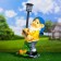 Garden Light "Dwarf with a lantern and a" hello "sign" 30x27x44cm