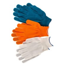 Garden gloves, with PVC points, size 10, set 3 pcs., Palisad
