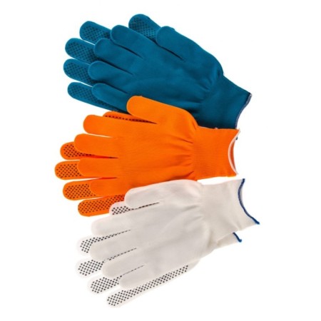 Garden gloves, with PVC points, size 10, set 3 pcs., Palisad