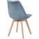 Wooden stool Bonuss array of beech/velor, natural/blue 49x56x81 cm
