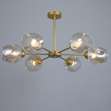Murano chandelier 6he27 60W white gold 78x78x35cm Bayerlux-1
