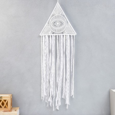 Dreams "Triangle with the eye from the evil eye" White 85x17 cm