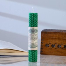 Magic candle from wax to study the cash channel “Always Devils”, 8 herbs