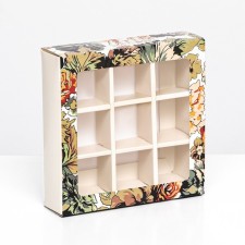 Box for 9 sweets with a shell, 