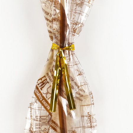 Clip tape, set 800 pcs., Length 1 pc. - 12 cm, gold color-3