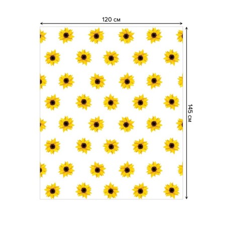 The tablecloth “Flower pattern”, rectangular, Saten, size 120x145 cm-1