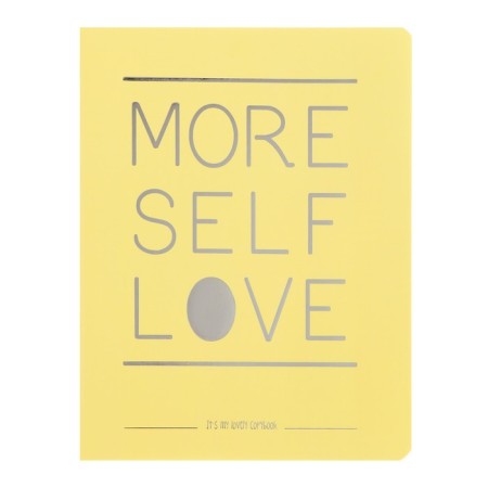Notebook A5, 48 sheets in a cage on the BG paper clip "Thoughts Positive", cover coated cardboard, foil embossing, mix-4