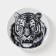 Porcelain plate "Tiger", D = 24 cm, white