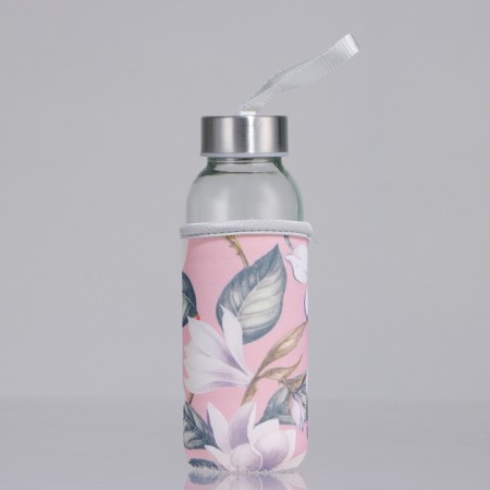 Black bottle in the Case "Flowers", 350 ml-1