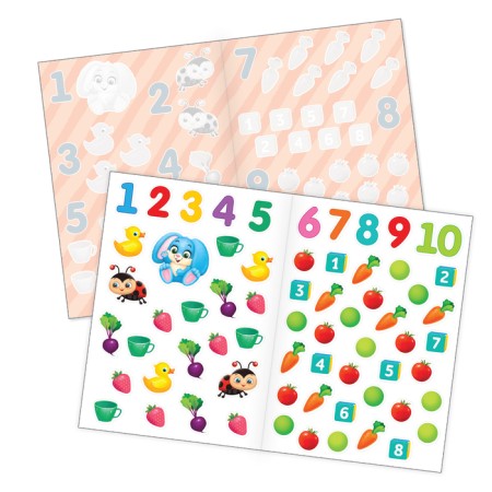 Reusable stickers set of "Alphabet and numbers", A4, 2 pcs.-3