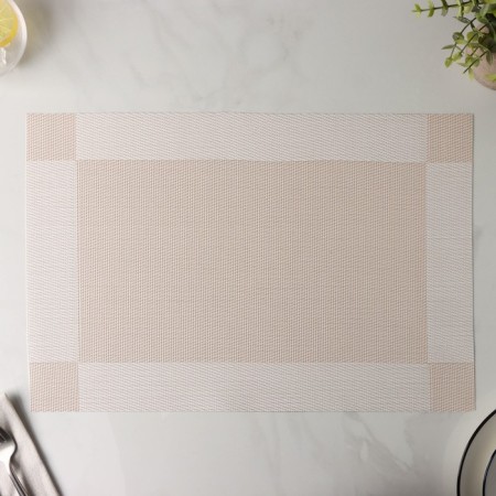 Serving napkin on the table "Chess", 45 × 30 cm, beige-white color-3