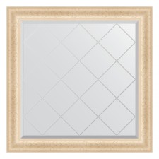Mirror with engraving in the baguette frame, old gypsum 82 mm, 85x85 cm