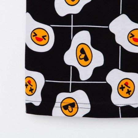 Pajama men's kaftan "eggs" R.50, black-8