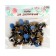 Rifle eyes with plugs, "sparkles" set of 34 pcs, size 1 pc: 1.4 cm, color blue