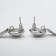 Hanging earrings "Waterfall" 4 threads mini, color silver