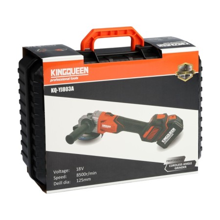 Battery angular grinder Kingqueen KQ-YJ803A, Brightless, 18 V, 2x4 Ah, D = 125 mm-11