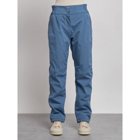 Warmed female trousers, size 48, blue color