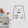Sticking plastic interior black "Bear with a cat" 29x25 cm