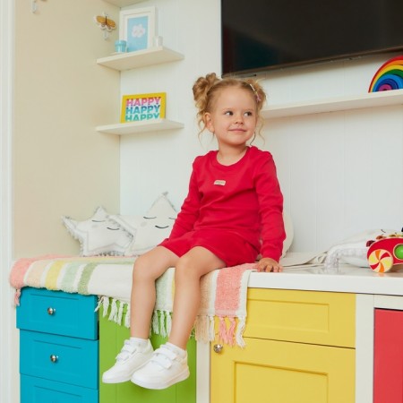 Kidsa (sweatshirt, shorts) minku, fuchsia color, height 110 cm-7