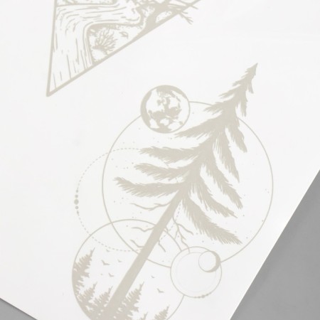 Tattoo on the body blue "Nature" 18x11 cm-3