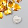 Decor for creativity plastic "Rhinestones heart. Bright yellow" set of 30 pcs 2.5x2.5 cm