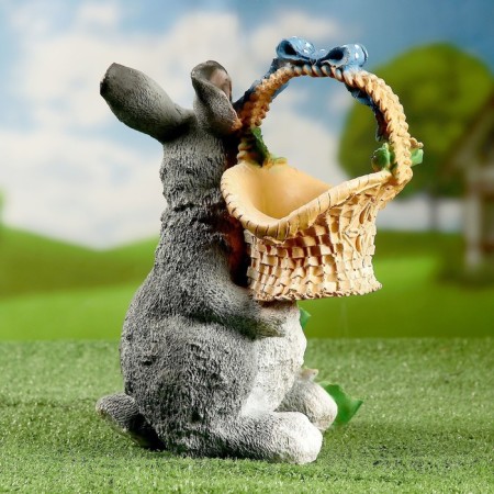 Garden figure "Bunny with a basket" 29x26x32cm-2