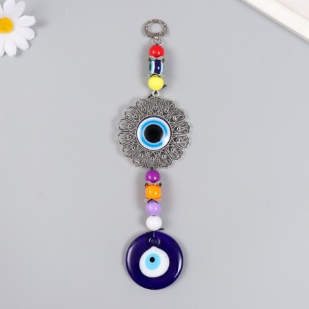 Suspension from the evil eye "openwork medallion" 23.2 cm mix