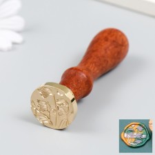 Printing for wax with a wooden handle 