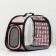 Carriage for animals is transparent, 42*32*28 cm, pink