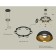 Suspended Ambrella Light, XR92051002, GX53 LED 12 W, Black Sand, Gold Gold, Transparent