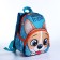 Baby backpack on lightning, external pocket, reflective element, blue color