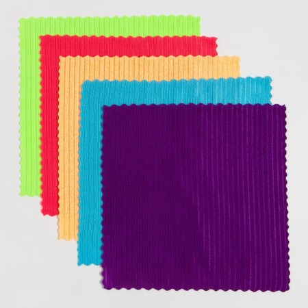 A set of napkins of the share "brightness" 30x30 cm, 5 pcs. microfiber, 100% p/e-4