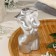 Figure candle Lacked "Women's silhouette", 15 cm, silver