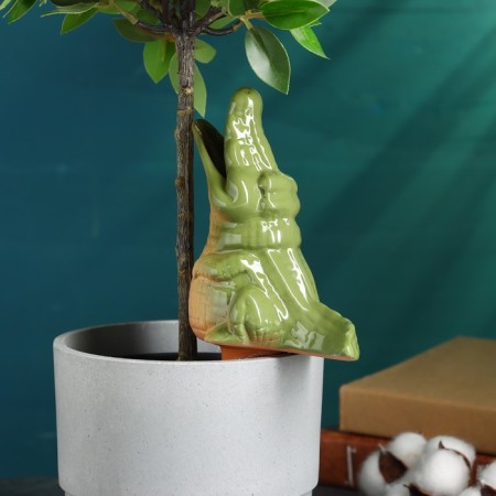 Irrigation for indoor and garden flowers "Congol" Kungur ceramics, 0.2l, 19cm, green-4