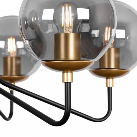 Moricio chandelier, 6x40W E27, black color with gold-1