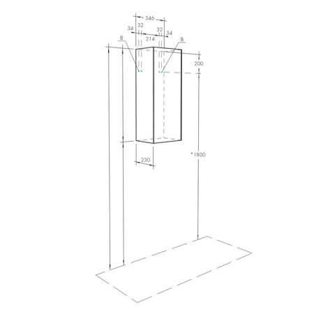 Cabinet of hinged Aquaton Asti, color white gloss, ash shimo-3