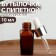 A glass bottle for storage with a pipette, 10 ml, brown/white color