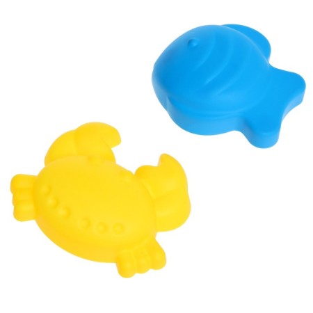 Sanding set in the grid: bucket, shovel, sieve, boat, 2 molds, mix-4