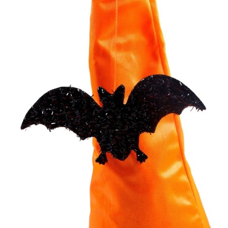 Carnival set "Magic", orange hat, broom, bag-6