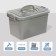 Container for storage with a lid, 6.5 l, color gray color