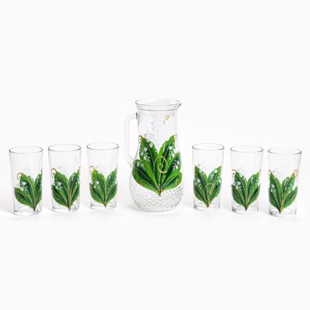 Set for juice "Landysh" art painting, 6 glasses 1250/200 ml-16
